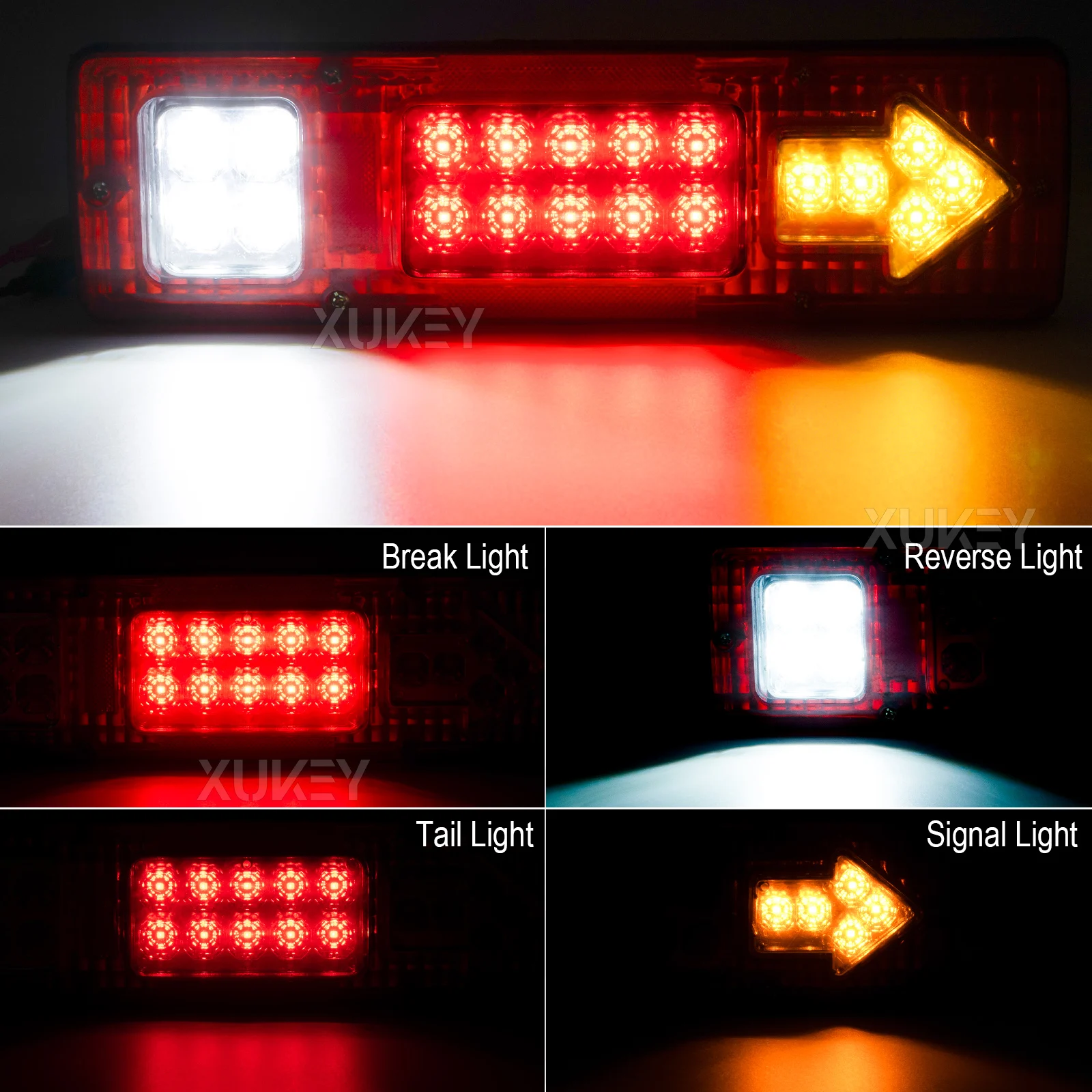 Car Trailer Truck Rear Tail Light Brake Reverse Lamp Stop Turn Signal - 19LEDs - $24.80