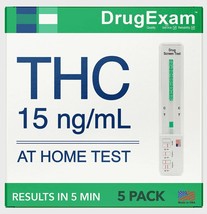 5 Pack - DrugExam Made in USA Most Sensitive Marijuana THC 15 ng/mL Sing... - $648.91 MXN