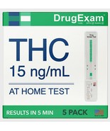 5 Pack - DrugExam Made in USA Most Sensitive Marijuana THC 15 ng/mL Sing... - €29,73 EUR