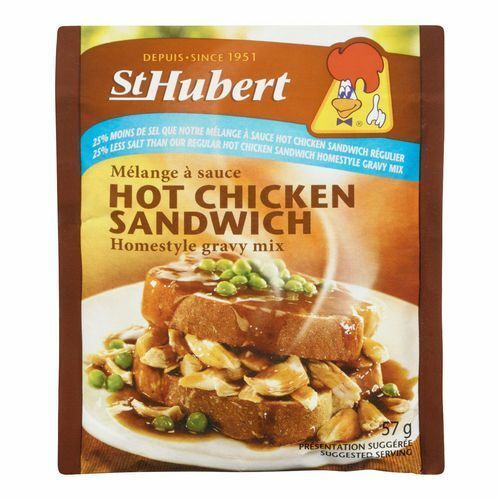 10 x St-Hubert Hot Chicken Sandwich Gravy Mix 25% Less Salt 57g/2 oz Each - $32.90