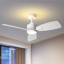 Taloya 42-Inch Reversible Quiet Dc Motor Ceiling Fan With Lights, Faced Blades. - £91.37 GBP