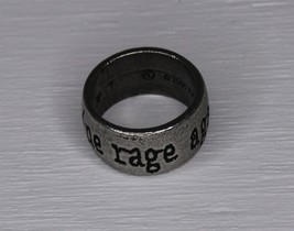 Rage Against The Machine Ring Size 9 Vintage 2005 Alchemy Poker English Pewter - $46.74
