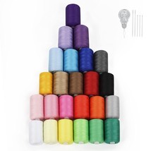 Sewing Thread Assortment Cotton Spools Thread Set For Sewing Machine, 24 Colors  - £29.53 GBP