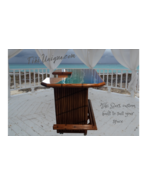 Balcony Tiki bar, epoxy art ocean waves bartops, patio pool bar, wheels,... - $2,299.00