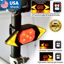 Usa Intelligent Bike Turn Signal Warning Light Wireless Remote Control Rear Lamp - £20.77 GBP