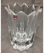 Orrefors Sweden Clear Crystal Vase Signed - £38.77 GBP