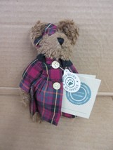 NOS Boyds Bears Betsey Purple Plaid Dress Plush Bear JB Bean  B68 B* - £21.00 GBP