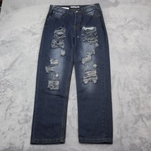 American Bazi Pants Womens 7 Blue High Rise 5 Pocket Design Distressed Jeans - £23.63 GBP