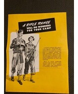 Vintage NRA Rifle Range Youth Camp Promotional Brochure - $8.51