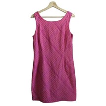 Lilly Pulitzer Sunshine Dress in Hotty Pink Lace Sleeveless Gold Back Zip Size 8 - £11.79 GBP