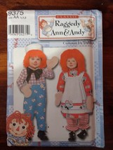 Simplicity 9375 Size 1/2 1 2 Toddlers&#39; Raggedy Ann Andy - £10.34 GBP
