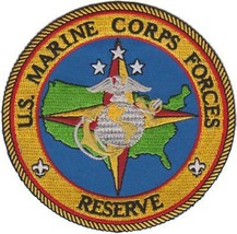 4&quot; MARINE CORPS FORCES RESERVE FLEET ROUND COLOR HOOK &amp; LOOP EMBROIDERED... - £23.91 GBP