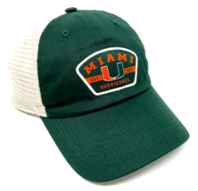 Um University Of Miami Hurricanes Logo Curved Bill Mesh Trucker Snapback Hat Cap - £12.66 GBP