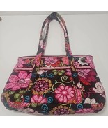 Vera Bradley LPurse Shoulder Tote Bag in Mod Floral Pink Brown 2007 Retired - €15,30 EUR