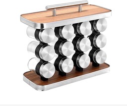 Spice Rack Organizer with 12 Empty Spice Jars for Cabinet steel Countertop - £60.84 GBP