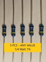 Carbon film resistor 1/4 W 1% blue- 75000  75k  ohms  - Qty 5/10/20 - Mr... - $2.93+