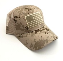 Highland Tactical American Flag Patch Mesh Snapback Hat Digi Camo OSFM - £19.60 GBP