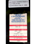 1986~Dylan, Grateful Dead, Tom Petty &amp; the Heartbreakers ticket stub~Jul... - $39.84 CAD
