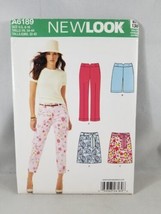 New Look Pants Shorts Skirt Sewing Pattern A6189 Size 6-16 Cuffed Cropped - $7.68