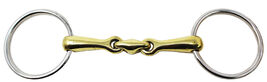 SS German Copper Loose Ring Snaffle Dog Bone Link 5" Mouth Horse Bit 35193 - $24.74