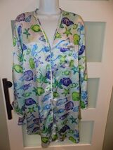 VICTORIA'S SECRET FISH PRINT SLEEP SHIRT LS SIZE M WOMEN'S - $18.90