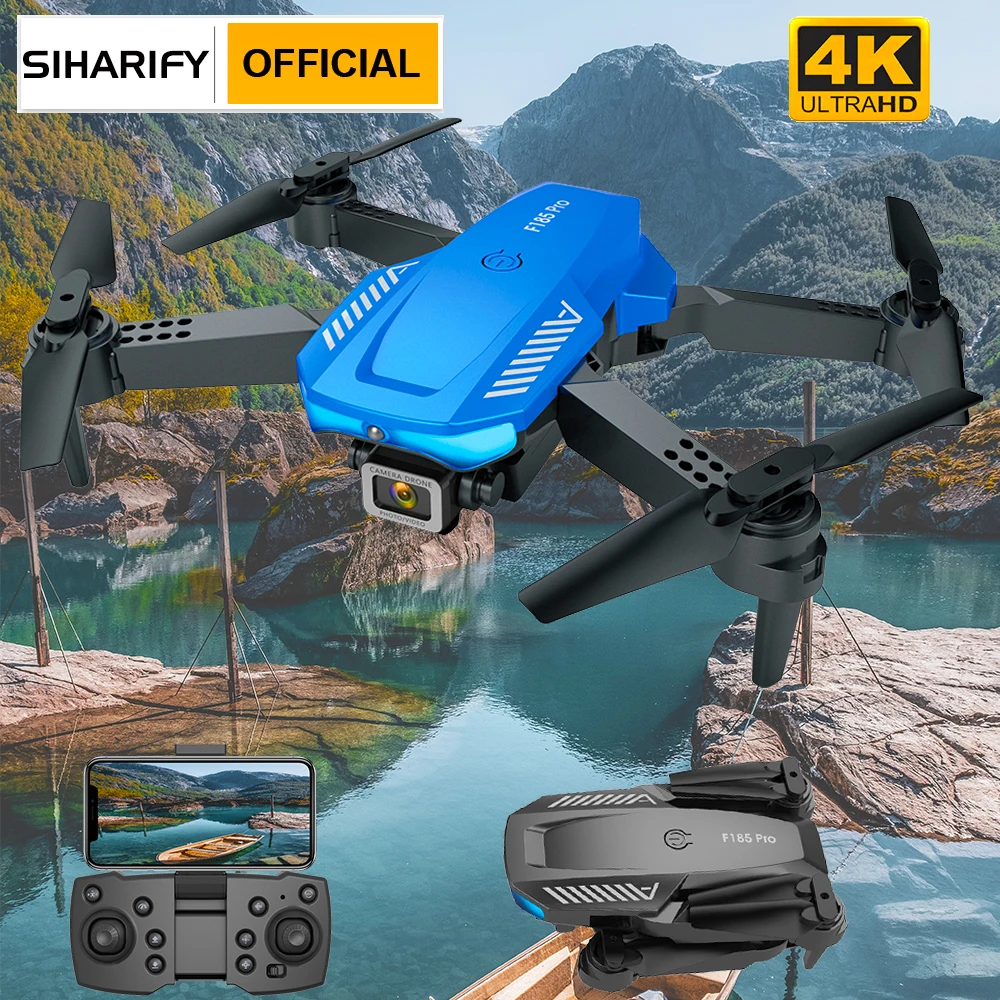 Siharify Rc Drone With Smart Obstacle Avoidance 4k Wifi Height Hold Rc Mini Dr - £53.44 GBP+