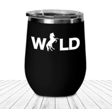 Wild Bucking Bronco Wine Tumbler Cowgirl Gift Horse Back Riding Rodeo Cowboy - £20.28 GBP