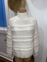 Philosophy Women&#39;s Cream Cable Knit Sweater, Size S, Mock Neck - $39.77