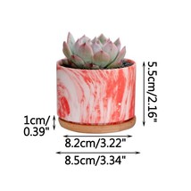 Nordic Marble Ceramic Succulent Flower Pot Thumb Potted Desk Furnishings Straigh - £19.16 GBP