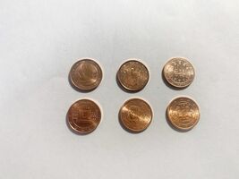Euro 1 Cent Set – 6 Different Italy Greece Finland Belgium Austria Portu... - $5.92 CAD