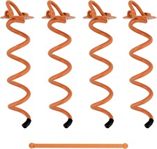 7Penn Spiral Ground Anchors - 10 Inch Tent Stakes Heavy Duty Ground, 4 Pack - £30.68 GBP