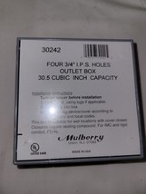 Mulberry 30242 2 Gang Outlet Box Four 3/4&quot; I.P.S Holes 30.5 Cubic Inch C... - $225.06 MXN