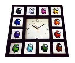 Among Us Imposter Video Game Big Clock with 12 pictures - £24.90 GBP