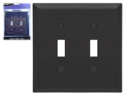 Amerelle 163TTMB Wall Plate Century 2-Gang Stamped Steel Toggle, Matte B... - $5.75