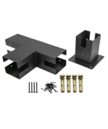 Steel Woodwork Pergola Kit Elevated Wood Stand T Bracket Hardware for 4x... - $1,860.93 MXN