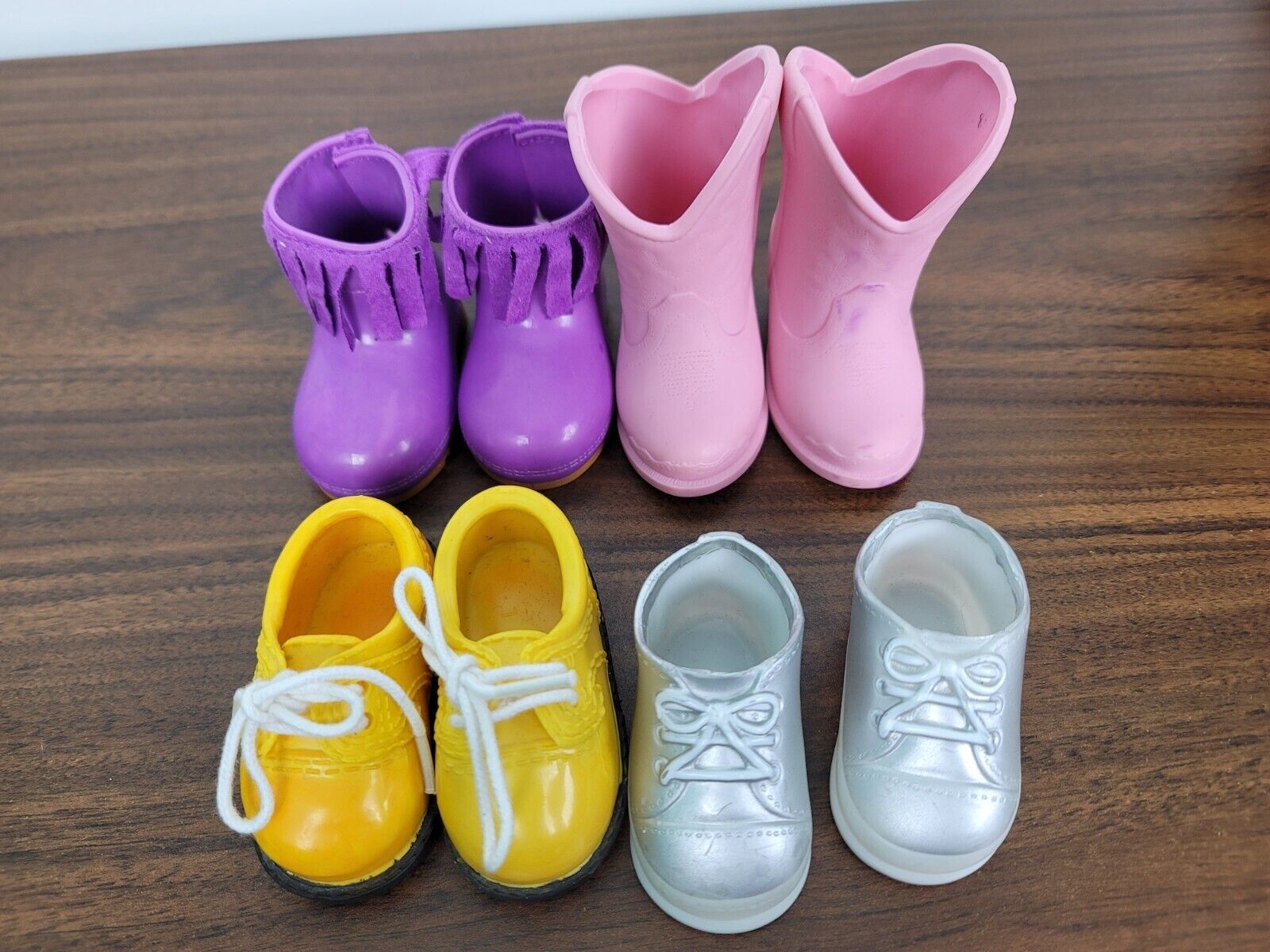 Doll Shoes Boots Set 6 Pr Accessories Footwear Fits American Girl & 18” Dolls - £8.38 GBP