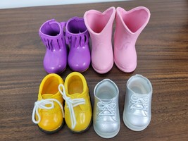 Doll Shoes Boots Set 6 Pr Accessories Footwear Fits American Girl &amp; 18” Dolls - £8.46 GBP