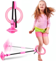 Skip Ball, Portable Foldable Colorful Flash Wheel Swing Ball, Kids Toys for Girl - £18.43 GBP