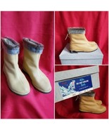 Vintage 60s Bastien Bros After Ski &amp; Curling Leather boots Sz 7 made in ... - £62.27 GBP