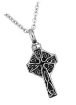 LovelyJewelry Mens Stainless Steel Cross Necklace for Ashes - $47.83