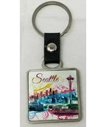 Keychain Seattle Skyline Rainbow 1980s Vintage  - $12.30