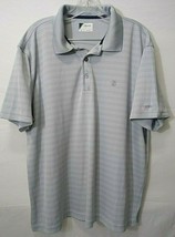 IZOD Golf Classic Men&#39;s Short Sleeve Gray Squares Polo Shirt Size XL - £13.27 GBP