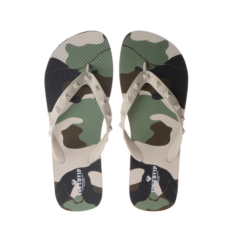 Rivet Slippers Men Summer Shoes Sandals Male Slipper Outdoor Beach Flip Flops Co - £37.85 GBP