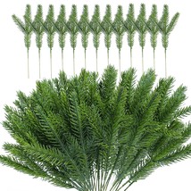 120 Pieces 10 Inch Christmas Greenery For Crafts Artificial Pine Needles Branche - £39.32 GBP