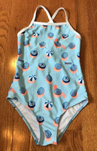 snapper rock french riviera x back tie swimsuit 7-8 year SZ 8 umbrella o... - $14.82