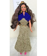 1966 Mattel Princess Barbie Bendable Knees Brown Hair Green Eyes Handmad... - £17.80 GBP