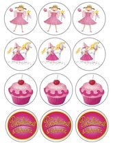 Pink Girl Edible Images Wafer Precut Boy Birthday Twelve 2&quot; Cupcake Topp... - £11.38 GBP