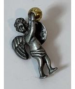 Camco CHERUB ANGEL Pewter Lapel Pin Vintage Bowling Ball Bowler 1-1/4” Inch - $19.03