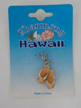 CHARMING HAWAII MELON COLOR FLIP FLOPS CHARM ONLY 1 PIECE LOBSTER CLAW C... - $1.99