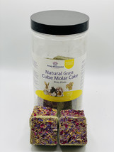 Floral Grass Cube Treat With Petals  for Rabbit, Hamsters, Guinea Pigs, Chinchil - £11.00 GBP